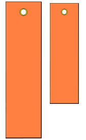 Orange Manilla Tag Labels